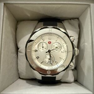 Michele Silver and Black Women's Watch